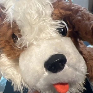 Knickerbocker Animals of Distinction Brown/White Shaggy Dog Puppy Plush Stuffed - Picture 1 of 7