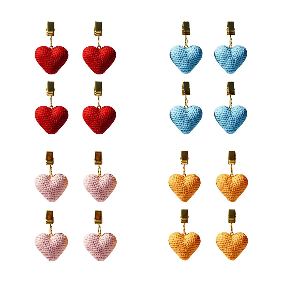 4 Pieces Resin Tablecloth Clips Heart Shaped for Garden Flag Party Picnic - image 1 of 1