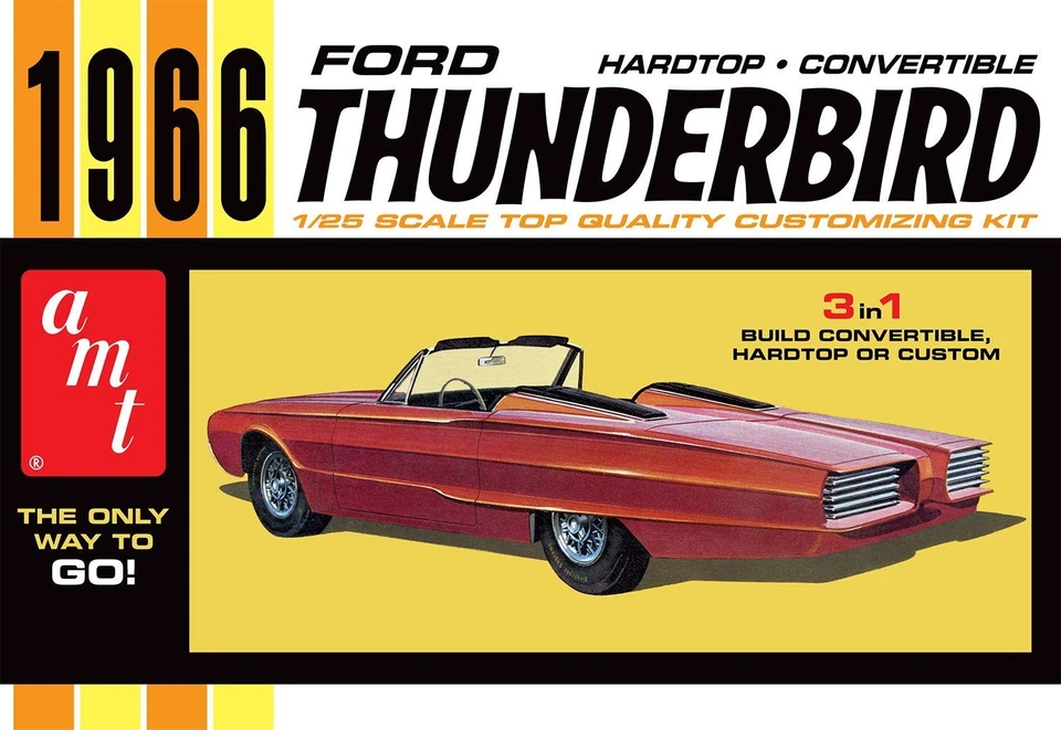 AMT 1328 MODELLAUTO 1966 FORD THUNDERBIRD HARDTOP/CONVERTIBLE 1/25 - Bild 1 von 1