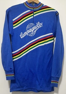 Camiseta deportiva de ciclismo Campagnolo Giordana de mezcla de lana italiana vintage (talla 4) años 70 - Imagen 1 de 11