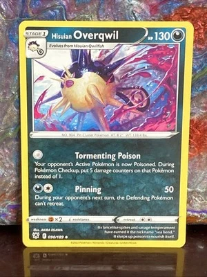 SWSH10: Astral Radiance #090/189 Hisuian Overqwil (90) Pokemon - Image 1 of 2