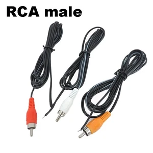 3x 1.5m 2pin Car Rca Male Audio plug Cable Av Single Video Speaker lead - Picture 1 of 9