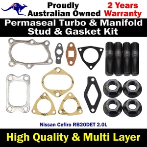 Permaseal Exhaust Manifold Studs&Gasket Kit For Nissan Cefiro RB20DET 2.0L - Picture 1 of 8