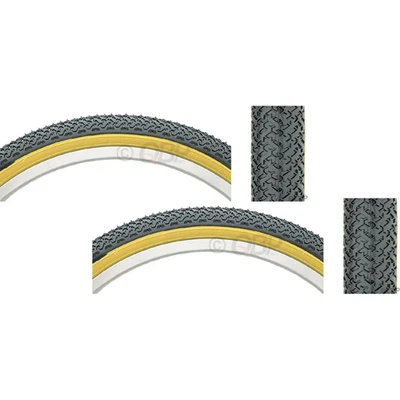 Pack of 2 Kenda Street K55 Tire 20 x 1.75 Clincher Wire Black/Tan 22tpi