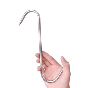 Alele Meat Hook 4Pack Heavy Duty S-Hooks 10" Stainless Steel Meat Hooks Processi - Picture 1 of 7