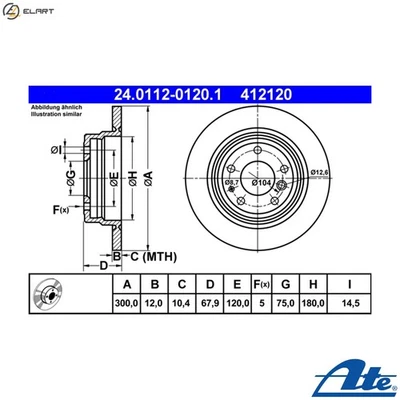 2x BRAKE DISC 24.0112-0120.1 FOR BMW M30B35 M30B34 3.4L M30B30 3.0L 6cyl 7 E32 - Image 1 of 4