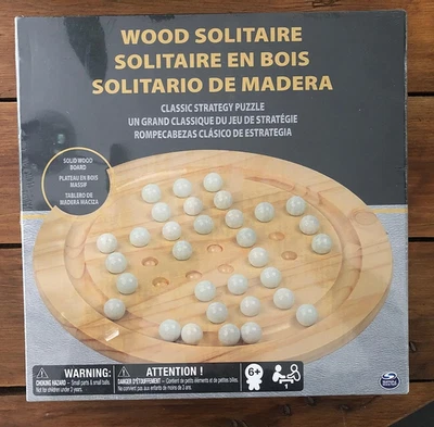 Brand New And Sealed Retro Traditional Solitaire Wooden Board Game - Image 1 of 2
