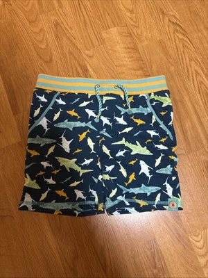Matilda Jane Boys Blue Green Daydream with the Sharks Shorts Size 6 - Image 1 of 3