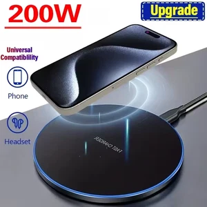 200W Fast Wireless Charger Pad Stand for iPhone Samsung Xiaomi Dock Station - Photo 1 sur 20