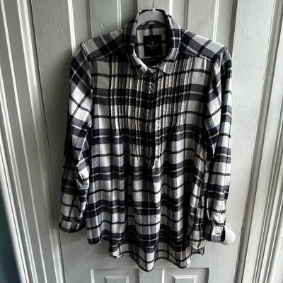 Top popover de franela a cuadros American Eagle Foto 1 de 4