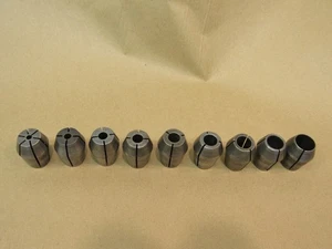 9 Z Collets Tree Mill Double Taper 3/16" 1/4" 5/16" 3/8" 7/16" 1/2" 9/16" 5/8" - Picture 1 of 9