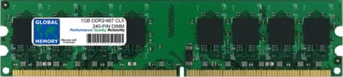 1GB DDR2 667MHz PC2-5300 240-PIN DIMM MEMORY RAM FOR DESKTOPS/PCs/MOTHERBOARDS - Image 1 of 1