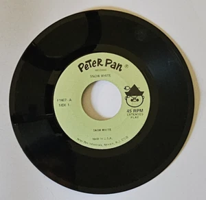Peter Pan Records Snow White F-1407 EP Record No Sleeve - Imagen 1 de 2