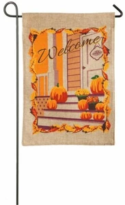 "Bandera de jardín arpillera de hoja perenne Fall Porch 14B3873 12,5"" x 18""" - Imagen 1 de 1