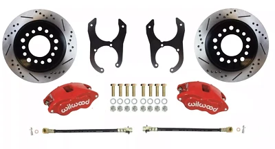 88-00 Chevy C1500 Rear Disc Brake Kit RED Wilwood Calipers NON Emergency Brake - Image 1 of 3