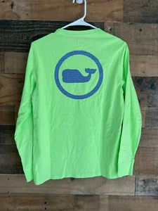 Vineyard Vines Boy's Long Sleeve Pocket T-Shirt Neon Whale Dot Size L/16 NWT - Picture 1 of 4