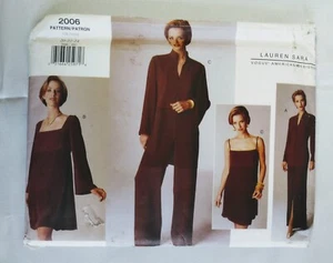 Lauren Sara Vogue Muster #2006 Misses Petite Kleid Rock Hose 20-22-24 ungeschnitten - Bild 1 von 3