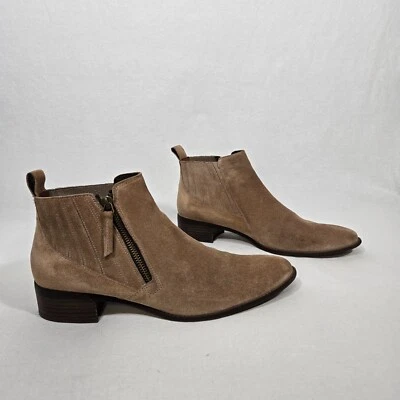 PAUL GREEN Old Money Elevated Basic TAN Suede Leather Chelsea Booties Size 10.5. - Image 1 of 4