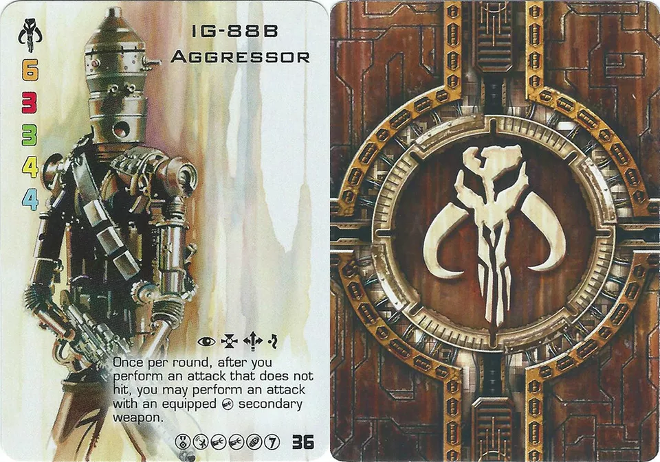 Star Wars Miniatures X-Wing Pilot Promo IG-88 B AGGRESSOR - Image 1 of 1