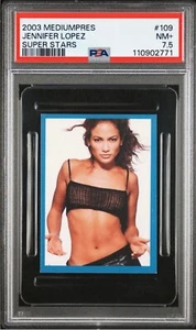 Jennifer Lopez 2003 Mediumpres Super Star Sticker #109 - PSA 7.5 - Picture 1 of 3