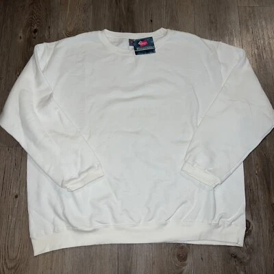 Sudadera Vintage Hanes Her Way Premium Blanca en Blanco NUEVA CON Etiqueta Talla XL Stock Antiguo Foto 1 de 4