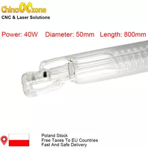 40W CO2 Laser Tube Metallkopf 800mm Glasrohr für Gravierer Cutter Maschine - Bild 1 von 8