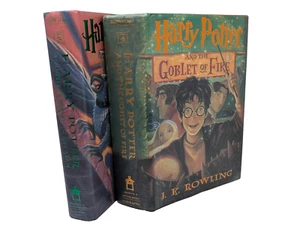 2x Harry Potter 1st American Printings: PRISONER OF AZKABAN & GOBLET OF FIRE, NF - Picture 1 of 19