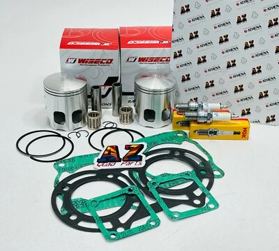 Banshee 64mm Stock Standard Bore Wiseco Pro Lite Pistons Bearings Gasket Kit NGK - Image 1 of 4