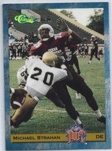 1993 CLASSIC NFL DRAFT # 58 MICHAEL STRAHAN ROOKIE , TEXAS SOUTHERN 