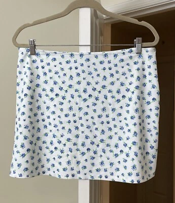 Victoria's Secret PINK Swim Skirt Blue Rose Cottagecore Coquette Romantic XL - Image 1 of 2