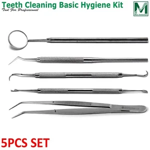 Teeth Cleaning Basic Hygiene Kit Tartar Remover Calculus Periodontal Probe 5PCS - Picture 1 of 6