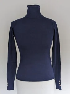 Ladies Roll Neck Jumper Fine Knit Polo Neck Jumper Slim Fit Ex River Island - Picture 1 of 29