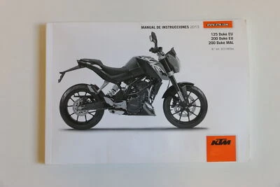 KTM Duke 125 200 Manuale De Istruzioni 2013 Español Spagnolo Originale Nuovo - Immagine 1 di 2
