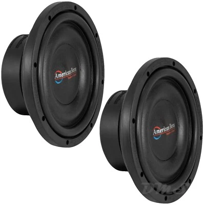 (2) American Bass SL-104 | 10 Inch 600W 4 Ohm Shallow Slim Truck Subwoofer Pair - Image 1 of 3