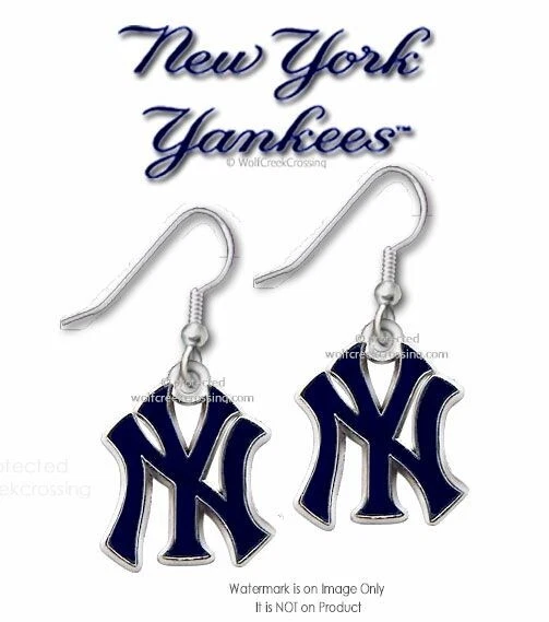 New York Yankees Team Logo Earrings Baseball Charm Jewelry Play Ball Sports New' - Image 1 of 4