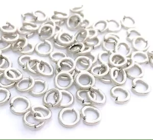 50 Pcs Antique Silver Plated Brass Strong jumpring ,Findings (6 mm) - Picture 1 of 4