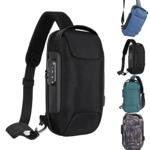 Brust Tasche Umhängetasche Multifunktions Anti-Diebstahl Reisetaschen USB Tasche - Bild 1 von 16