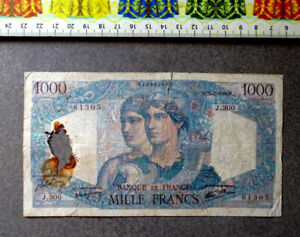 (FR), Billet de Banque, ( ) , FRANCE, 1000 Francs, Année : 1946.