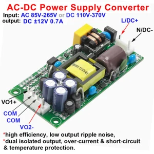 AC-DC Switching Power Supply Board Module AC110V 220V 230V to DC ±12V - Picture 1 of 7