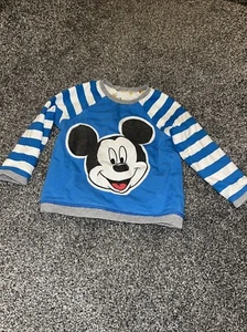 Vintage 80’s Mickey Mouse Reversible Print Sweatshirt Size 1 Year + Disney Made - Picture 1 of 4