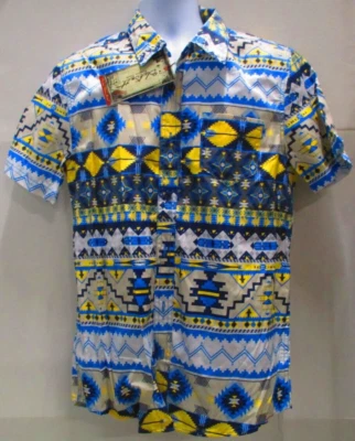 Camisa Smith Negra Abotonada con Bolsillo, S/S, Mediana, Multicolor, Nueva con Etiquetas Foto 1 de 4