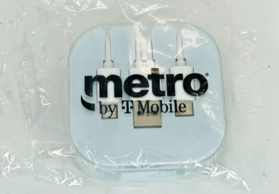 Metro by T-Mobile Triple Charging Cord White - Image 1 of 2