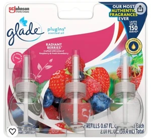 Glade Plugin Scented Oil Radiant Berries 3 Refill 2.01fo/5, 2.01 Ounce Total - Picture 1 of 1