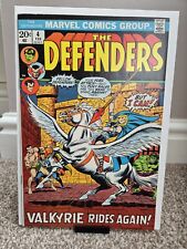 Defenders #4 1972 , 20 cents issue. High Grade. 1st Appearance of Valkyrie VF+ ?