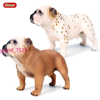 Estatua de perro bulldog realista escala 1/6 resina animal modelo juguetes figura decoración Foto 1 de 4