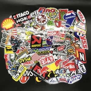 Lot Set of 120 Motorcycle Motocross Decals Stickers Racing ATV UTV Dirtbike Cool - Foto 1 di 9