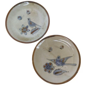 Vintage Ken Edwards Set 2 Tonala mexikanische Keramik 6,5" Salatteller El Palomar blau - Bild 1 von 9