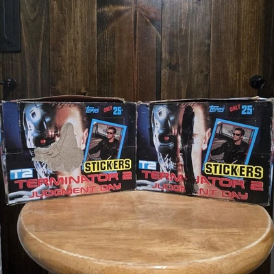 T2 Terminator 2 Judgement Day Topps Sticker Box In Mint Condition Lot Of 2 - Image 1 of 4
