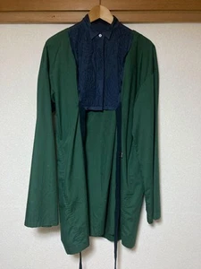 sacai Green Embroidered Collar Long Sleeve Dress Size M Japan Rare - Picture 1 of 24