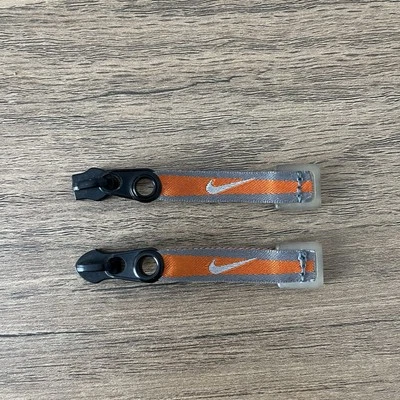 2 x Bolsa de Golf Nike Logo Naranja Cremallera Tiradores 2.75 Largo Lote de 2 Punta de Goma Swoosh Foto 1 de 3
